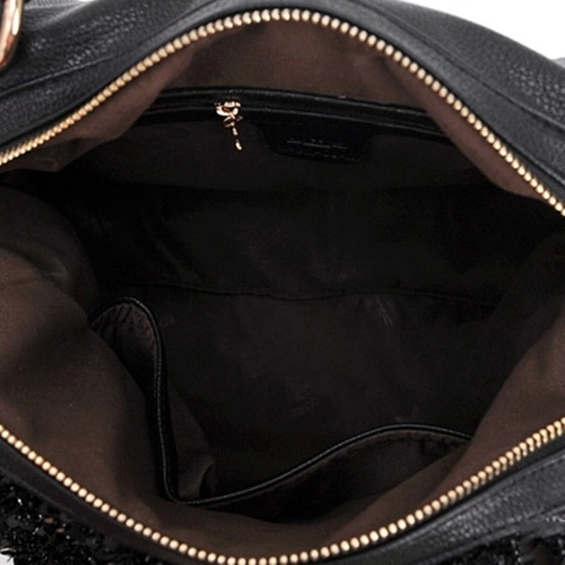 Extravagance Fashion New Style Sequin Patent Leather WOMEN&#39;S Bag High-End Korean-style Casual Versatile Hand Shoulder Bag Women&#39;