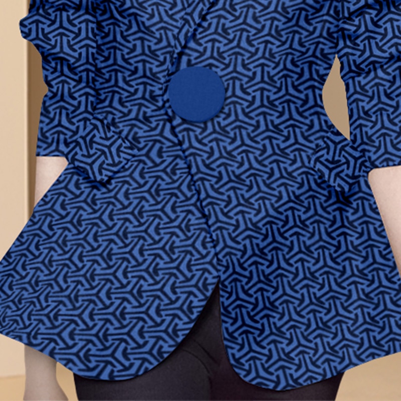 Adream New Women Suit Blazer Fashion Notched Single Button Long Sleeve Slim Fit Women's Contrasting Colors Cardigan Coat