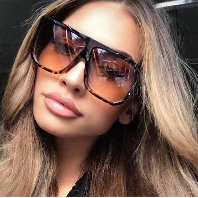 Adream Sexy Square Sunglasses Women Fashion Brand Oversized Sun Glasses Female Black Brown Shades for Men Ladies Lunette Femme Oculos